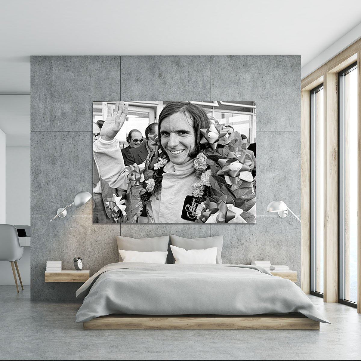 Racing driver Emerson Fittipaldi 1972 Canvas Print or Poster