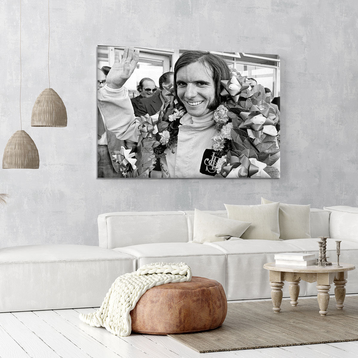 Racing driver Emerson Fittipaldi 1972 Canvas Print or Poster