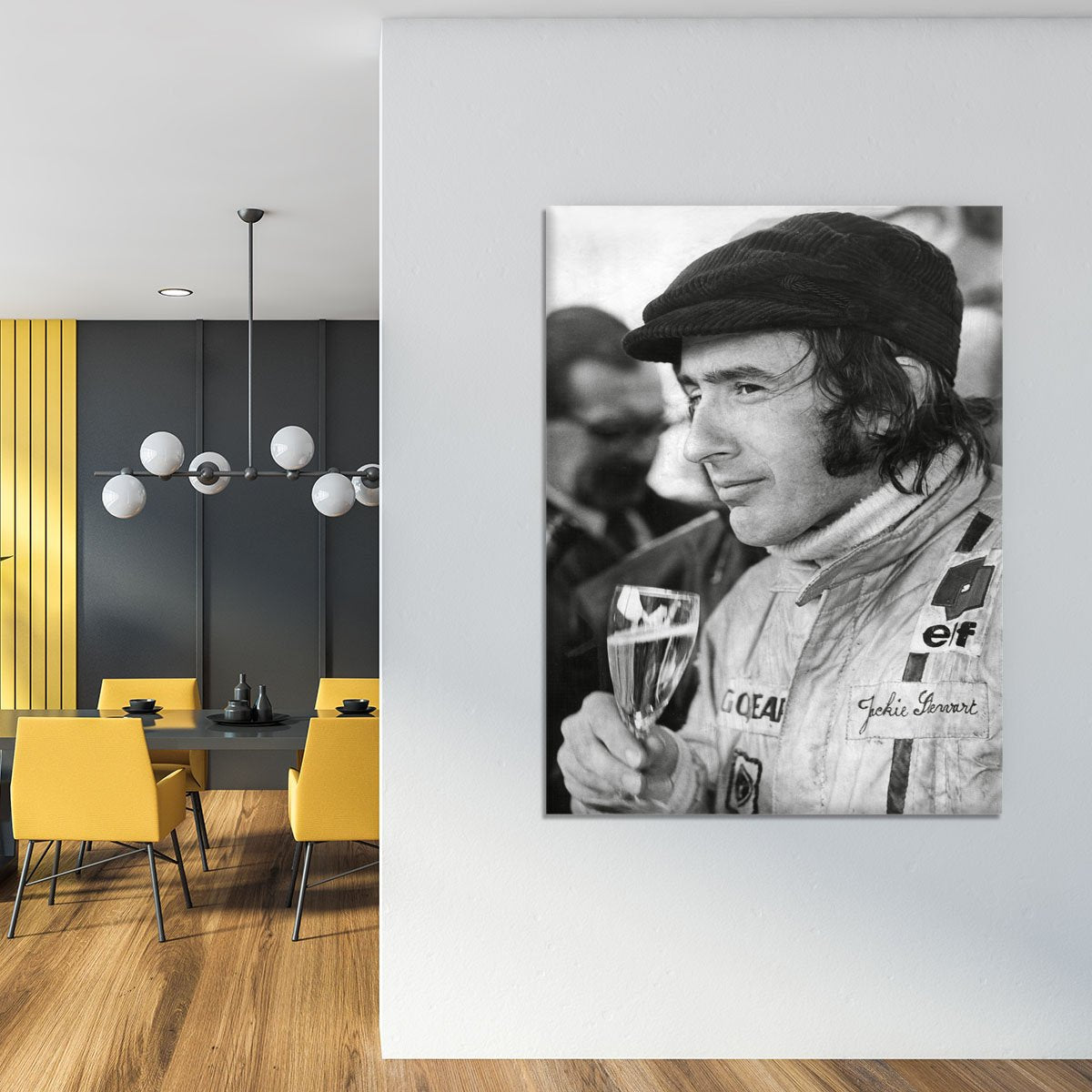 Racing driver Jackie Stewart in 1971 Canvas Print or Poster
