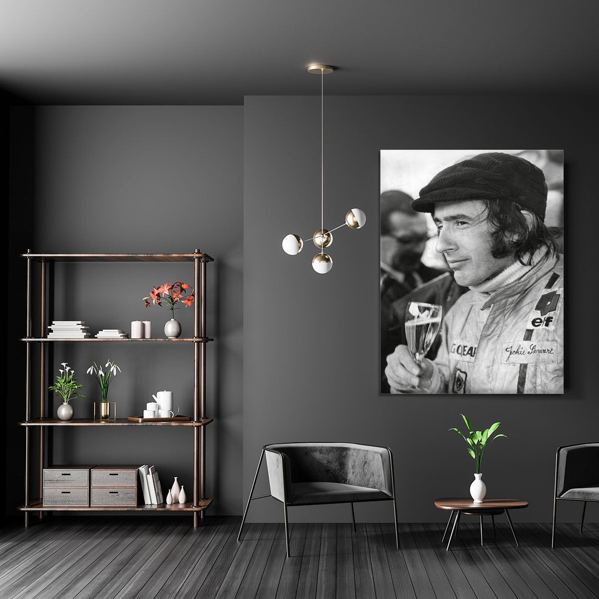 Racing driver Jackie Stewart in 1971 Canvas Print or Poster