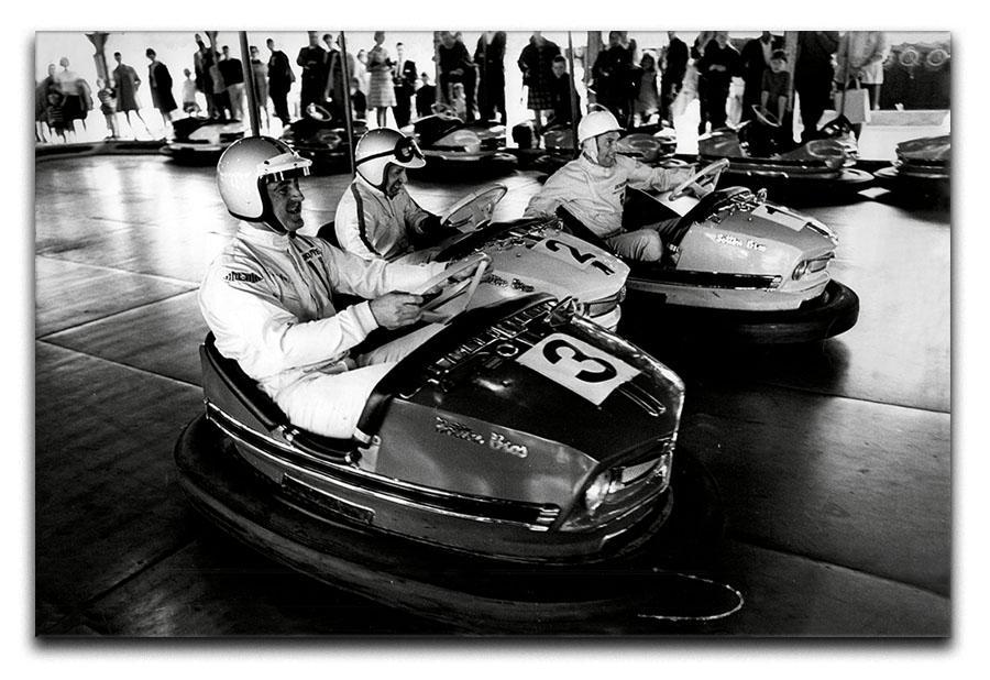 Racing drivers on the dodgems Canvas Print or Poster  - Canvas Art Rocks - 1