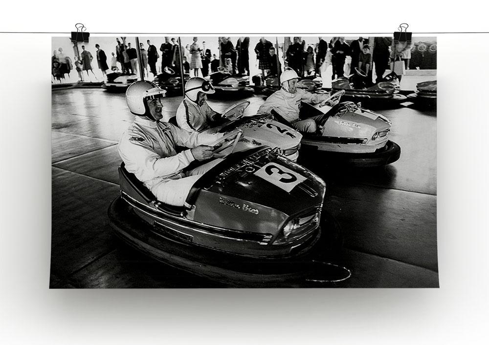 Racing drivers on the dodgems Canvas Print or Poster - Canvas Art Rocks - 2