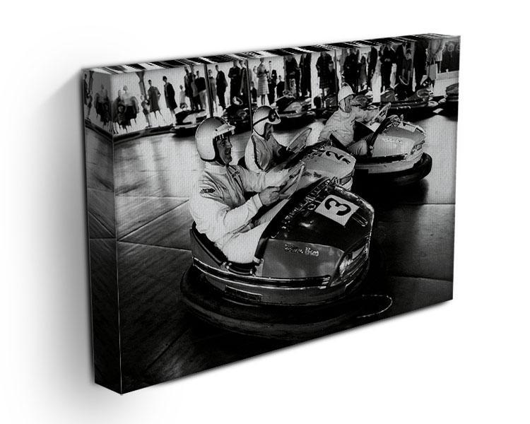 Racing drivers on the dodgems Canvas Print or Poster - Canvas Art Rocks - 3