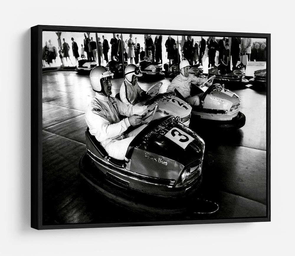 Racing drivers on the dodgems HD Metal Print