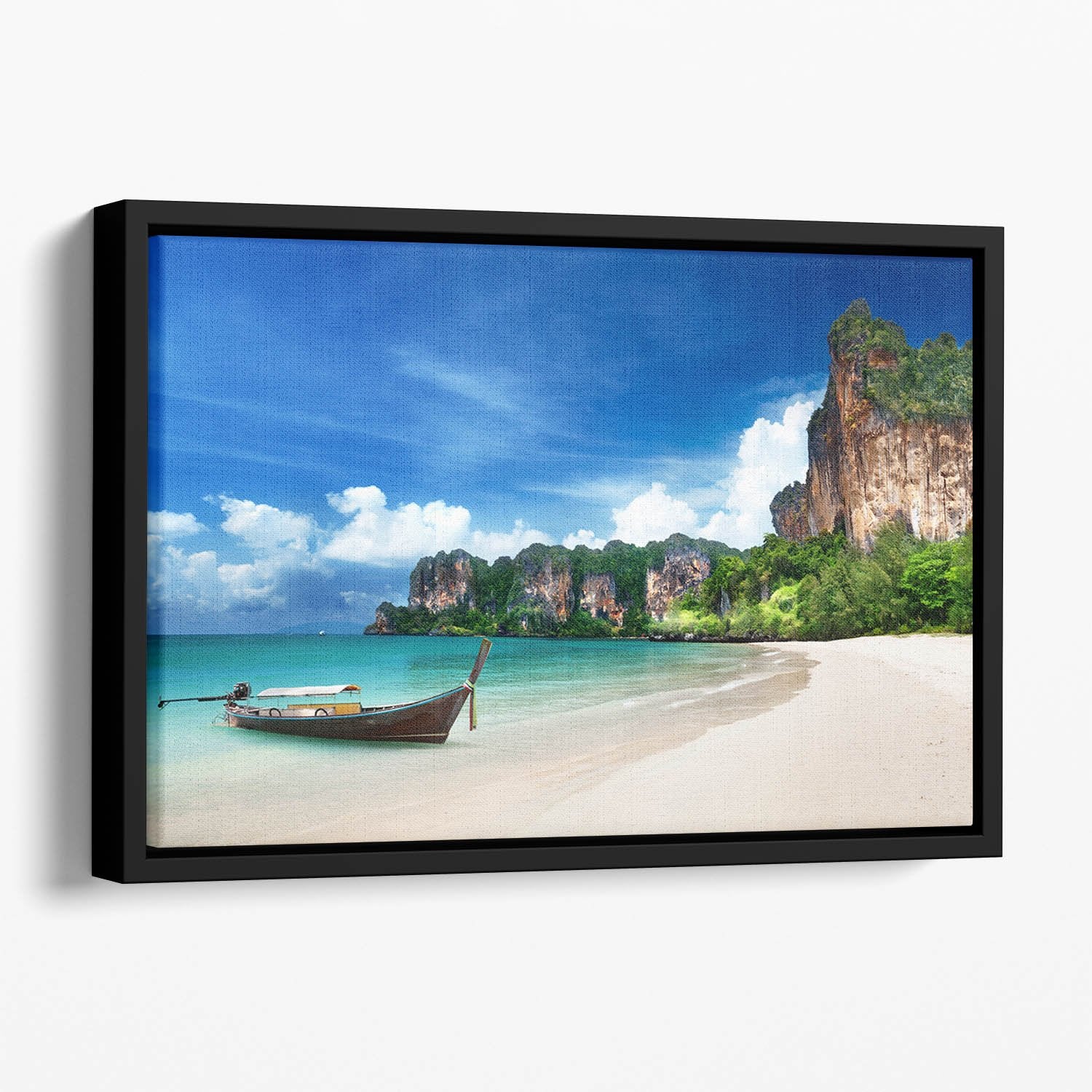 Railay beach in Krabi Thailand Floating Framed Canvas