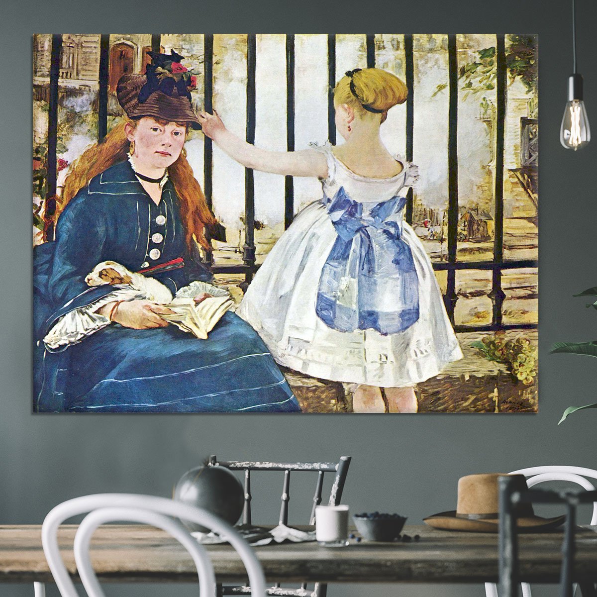 Railway by Manet Canvas Print or Poster