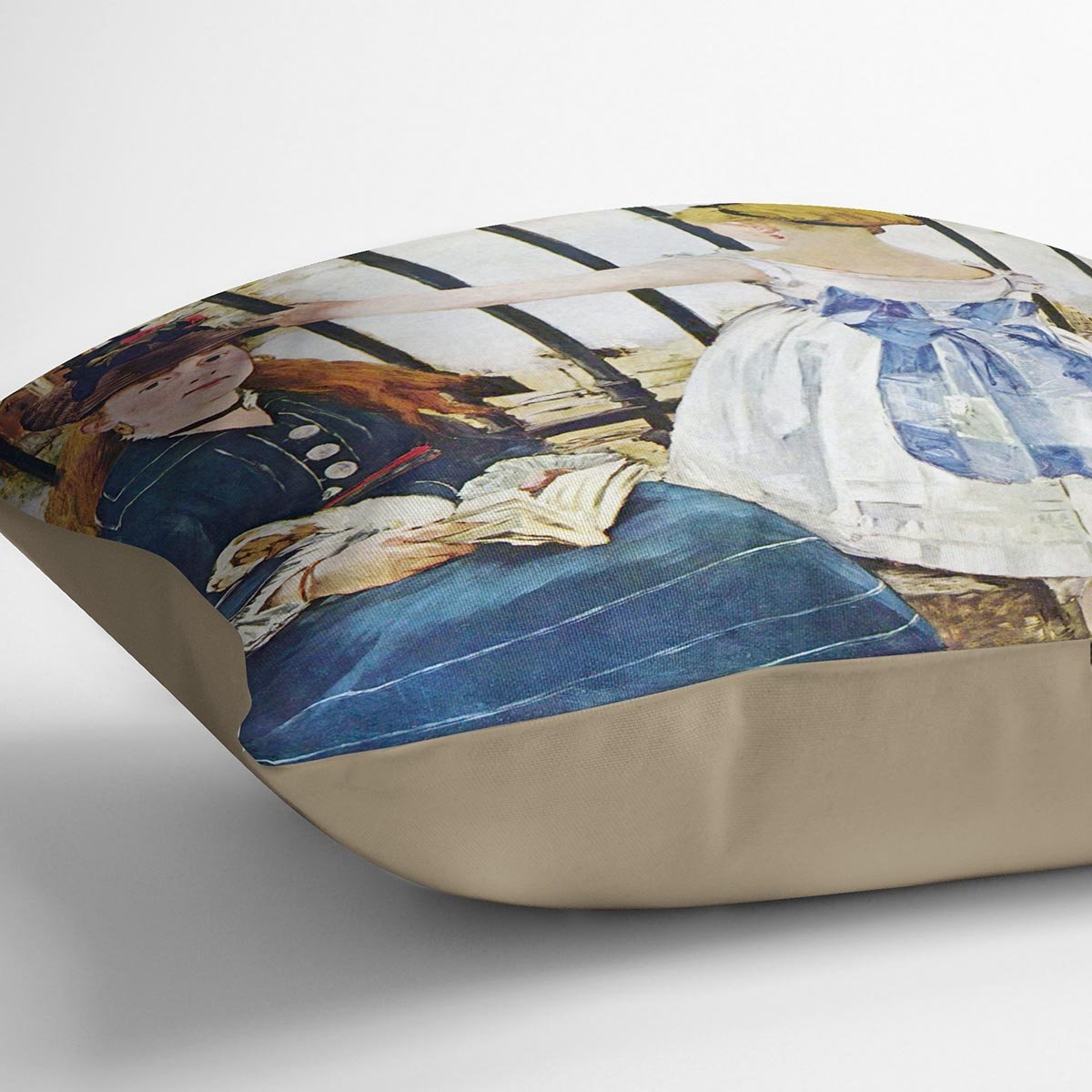 Railway by Manet Throw Pillow