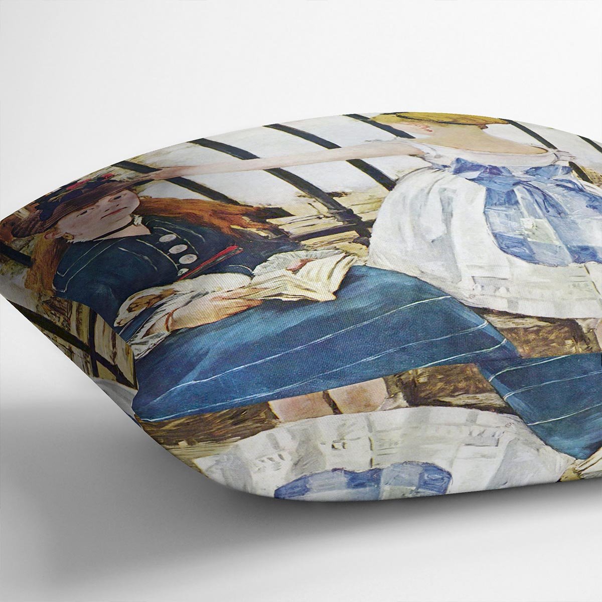 Railway by Manet Throw Pillow