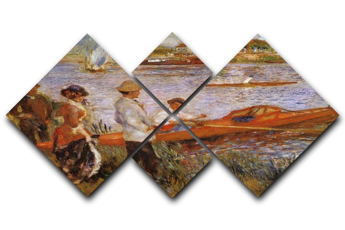 Rameurs A Chatou 1879 by Manet 4 Square Multi Panel Canvas  - Canvas Art Rocks - 1