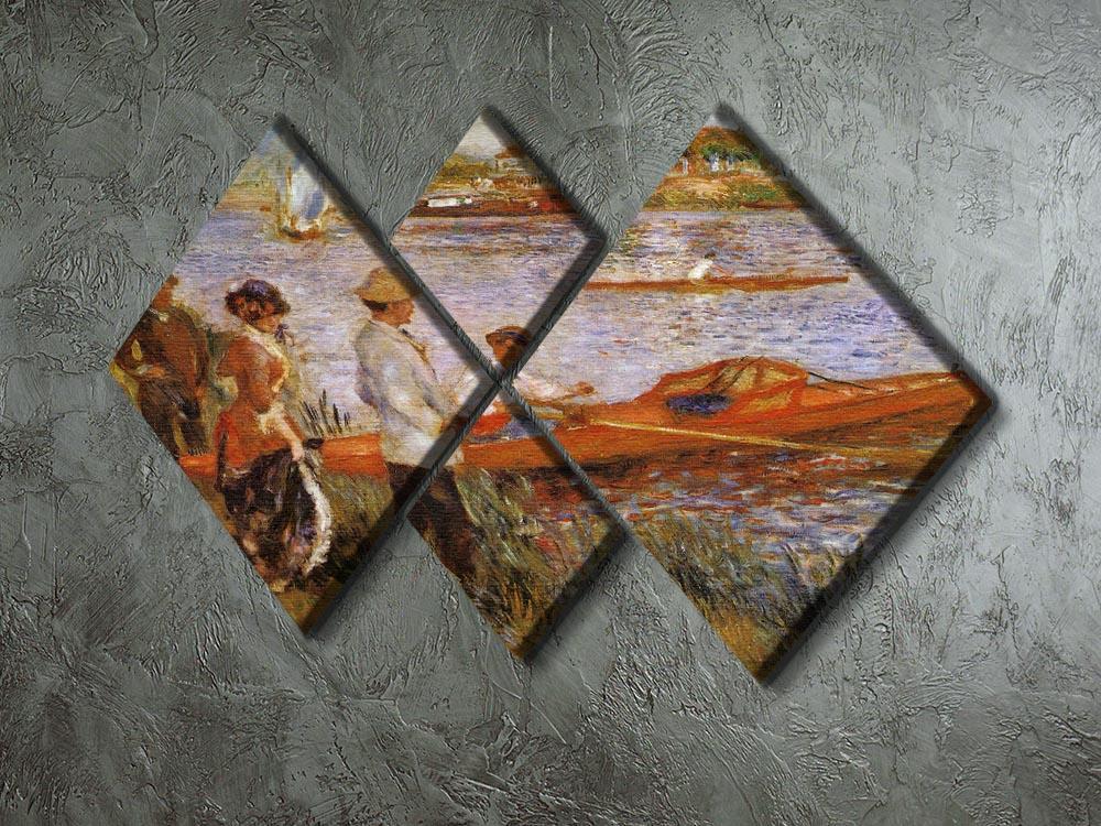 Rameurs A Chatou 1879 by Manet 4 Square Multi Panel Canvas - Canvas Art Rocks - 2