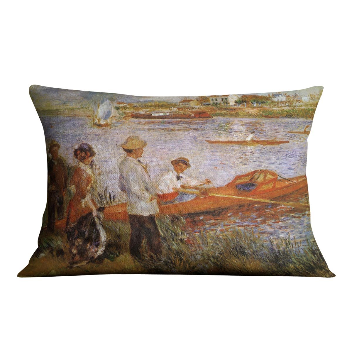 Rameurs A Chatou 1879 by Manet Throw Pillow