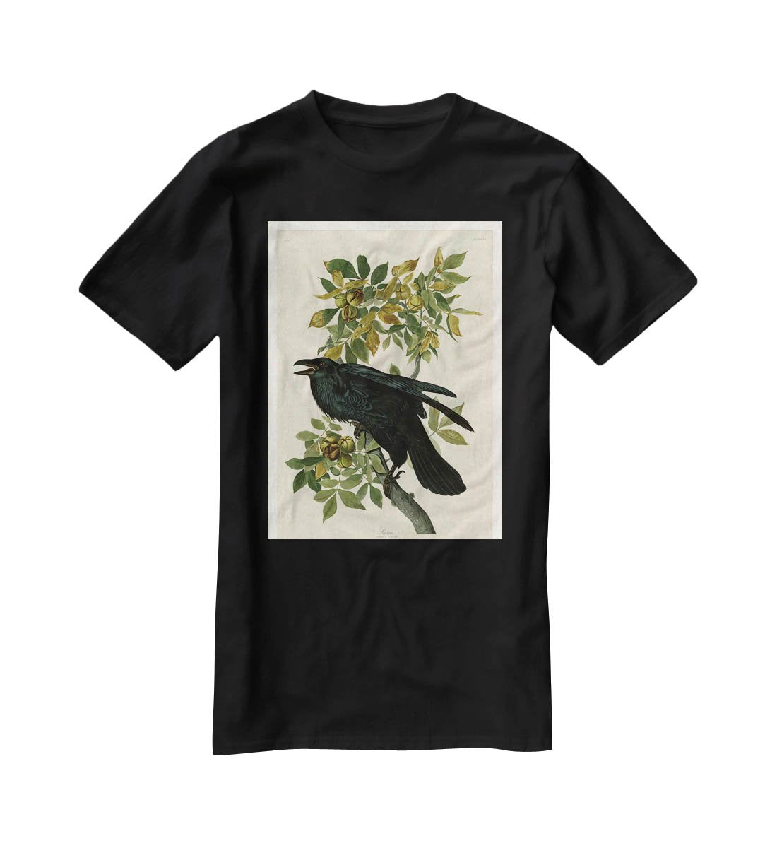 Raven by Audubon T-Shirt - Canvas Art Rocks - 1