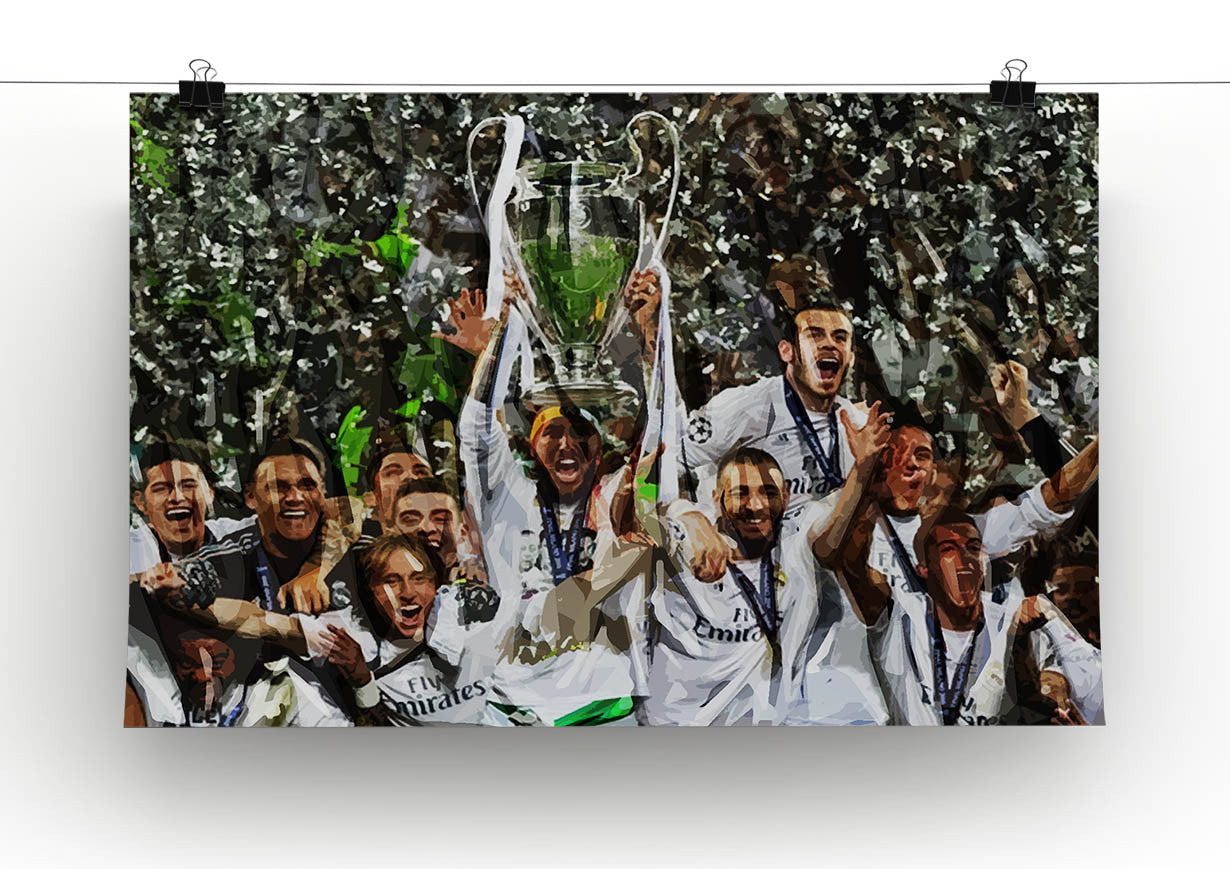 Real Madrid Champions League 2017 Canvas Print & Poster - US Canvas Art Rocks