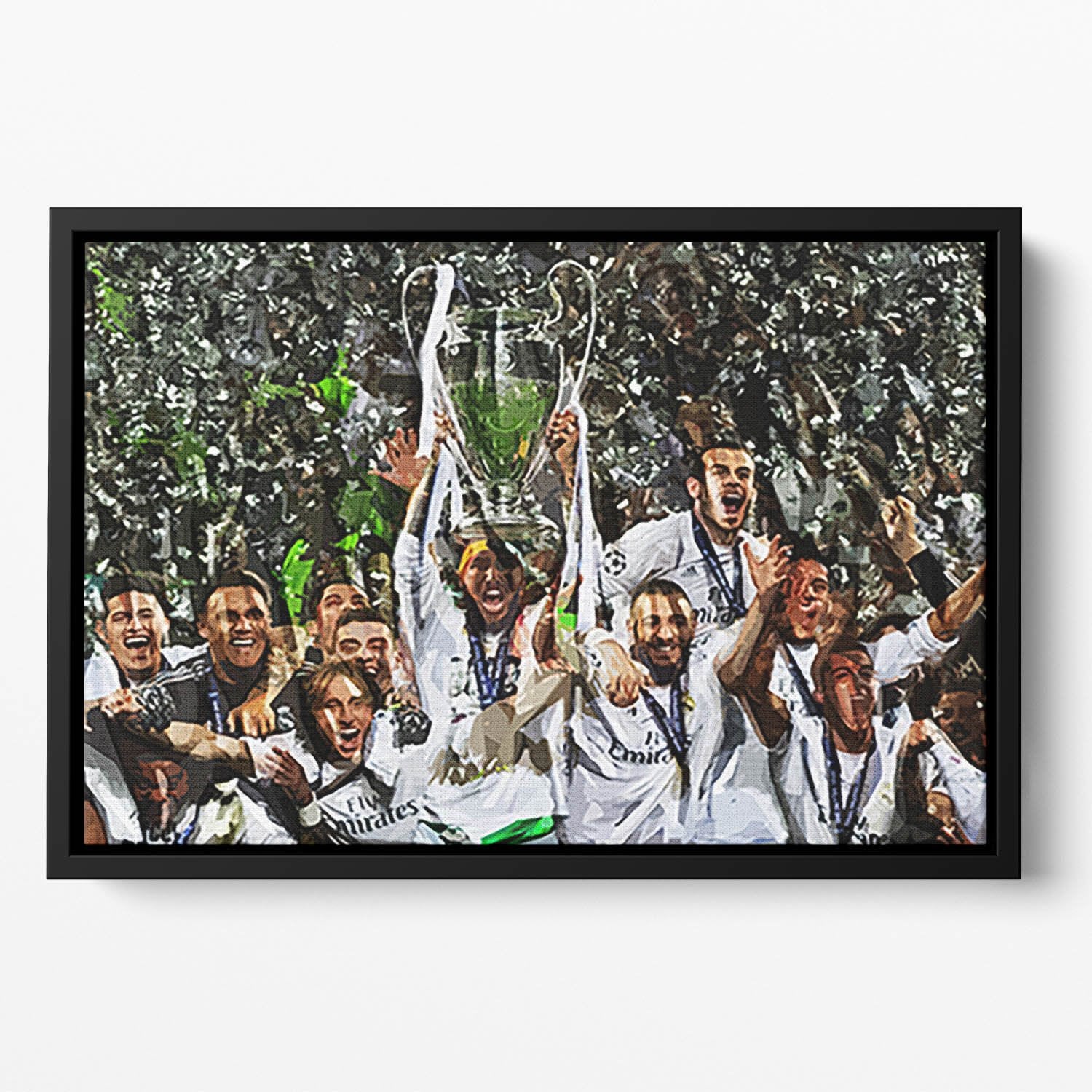 Real Madrid Champions League 2017 Floating Framed Canvas