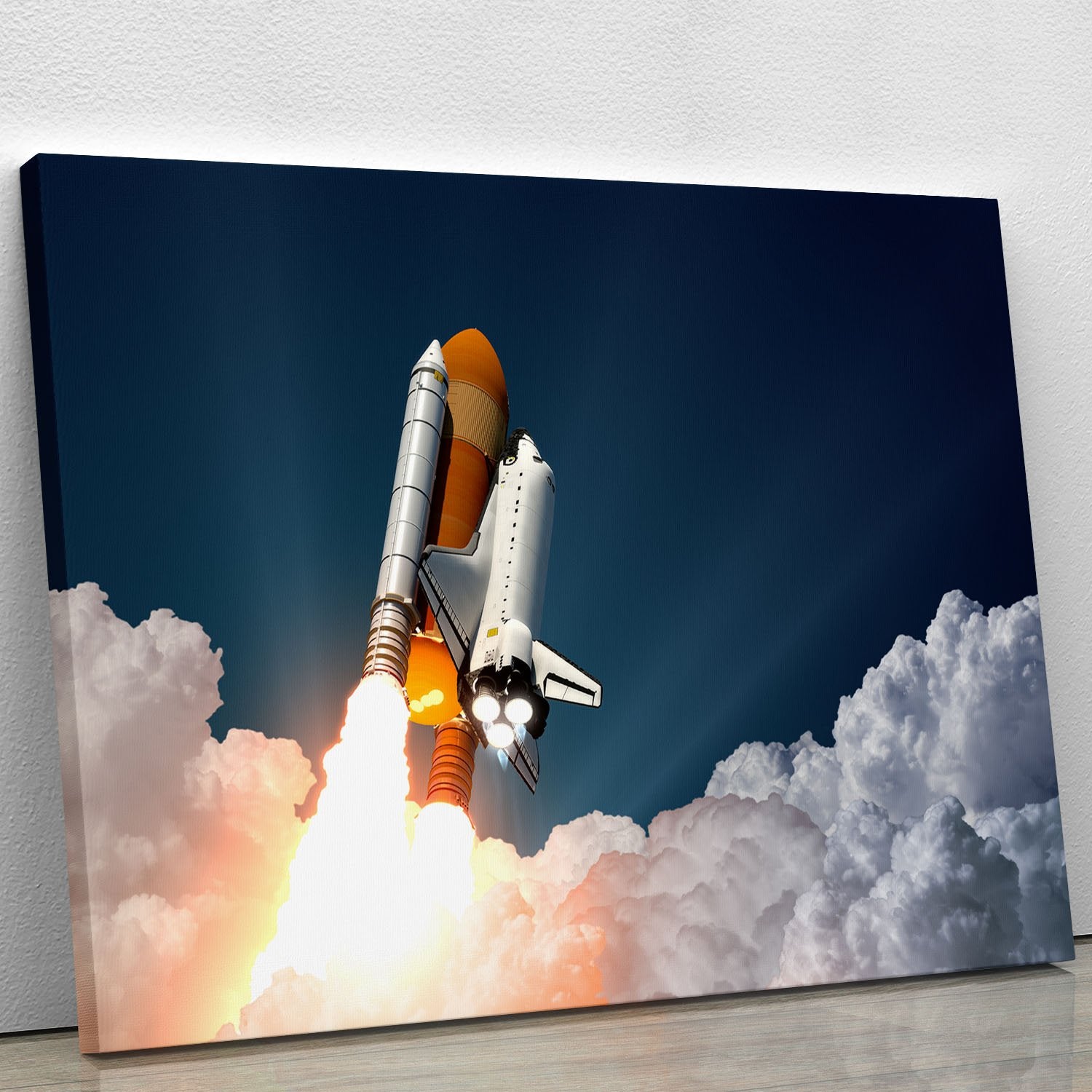 Realistic 3d Scene Of Space Shuttle Canvas Print or Poster
