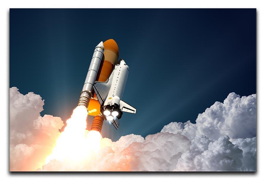 Realistic 3d Scene Of Space Shuttle Canvas Print or Poster  - Canvas Art Rocks - 1
