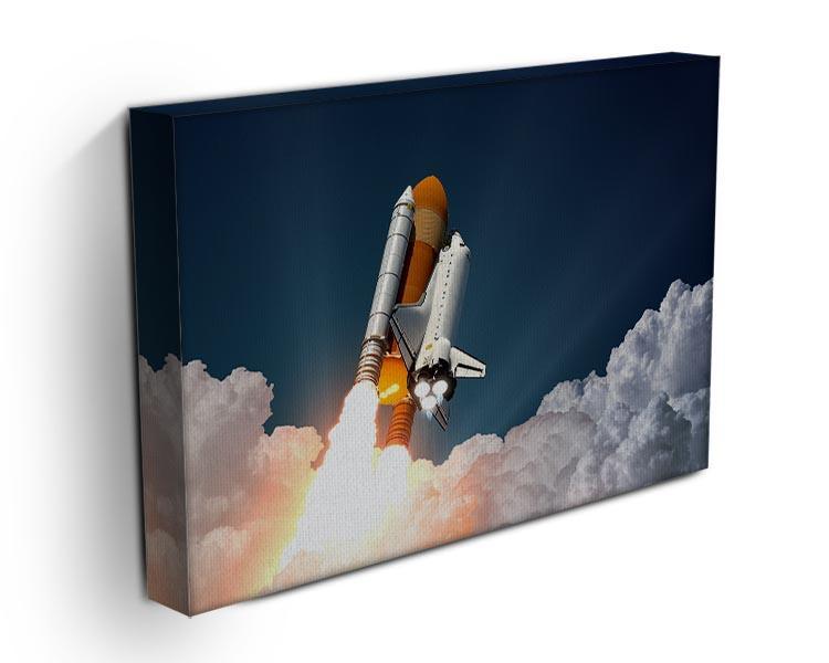 Realistic 3d Scene Of Space Shuttle Canvas Print or Poster - Canvas Art Rocks - 3