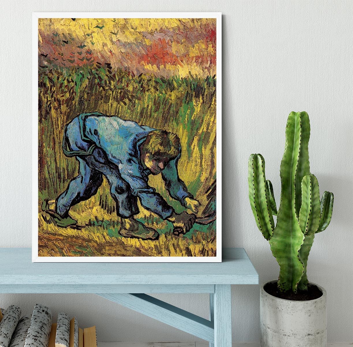 Reaper with Sickle after Millet by Van Gogh Framed Print - Canvas Art Rocks -6