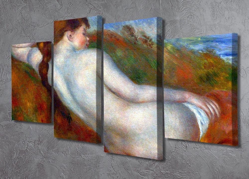 Reclining nude by Renoir 4 Split Panel Canvas - Canvas Art Rocks - 2