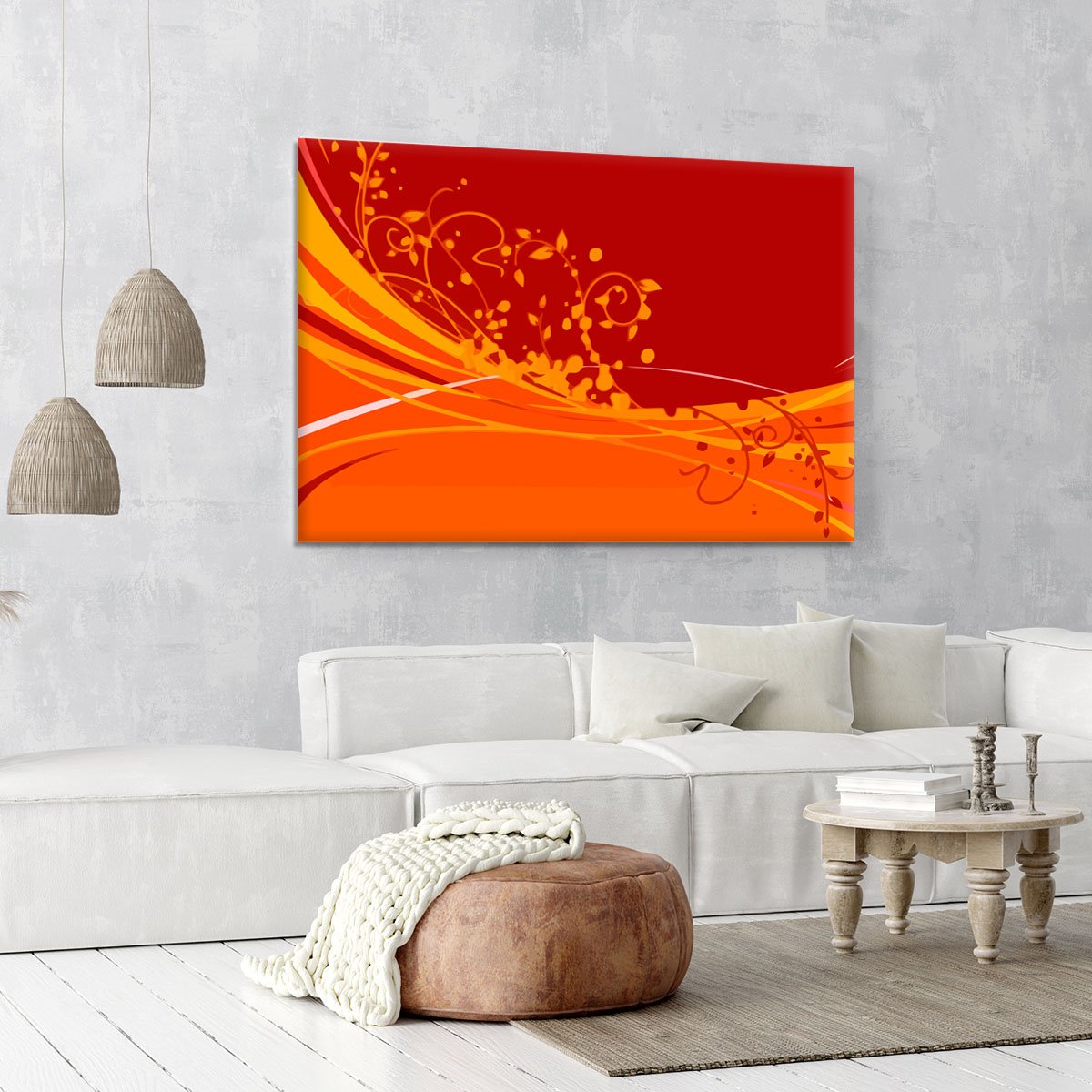 Red Abstract Canvas Print or Poster