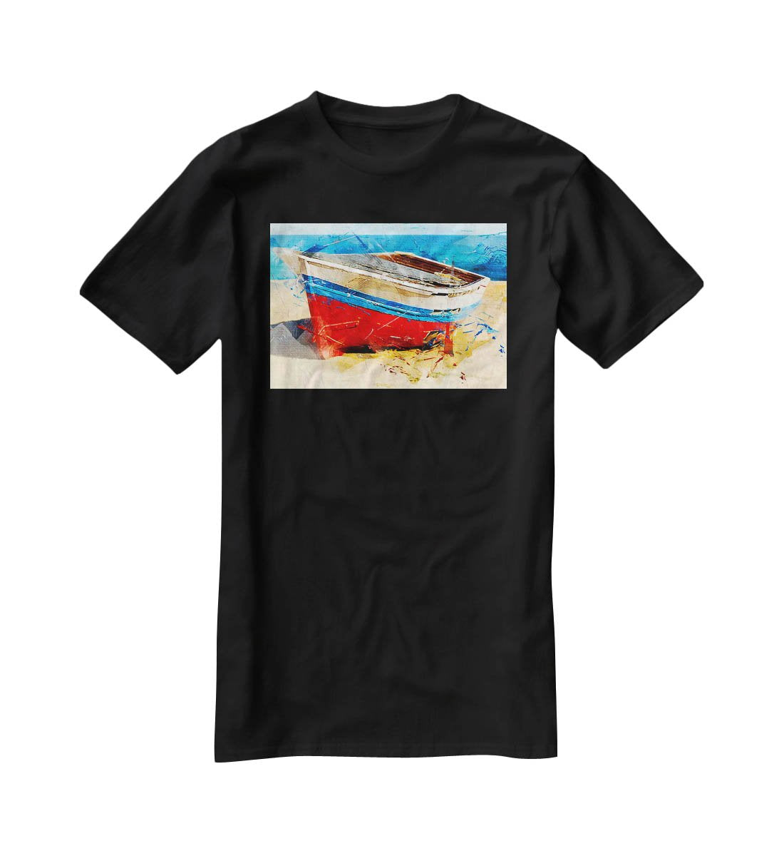 Red Boat T-Shirt - Canvas Art Rocks - 1