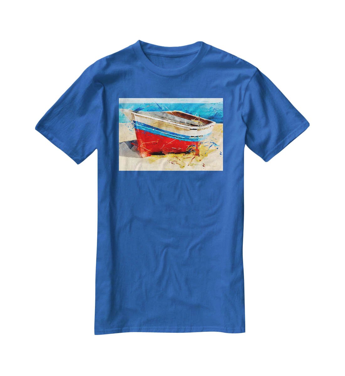 Red Boat T-Shirt - Canvas Art Rocks - 2