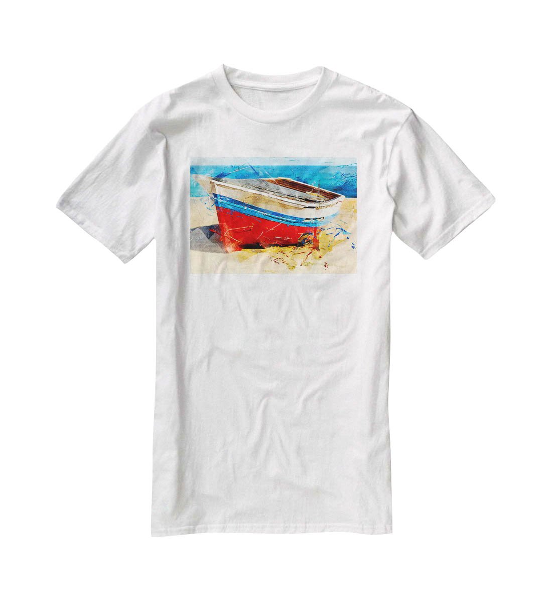 Red Boat T-Shirt - Canvas Art Rocks - 5