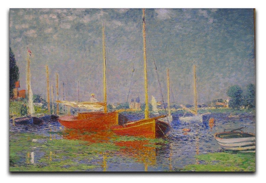 Red Boats at Argenteuil by Monet Canvas Print & Poster  - Canvas Art Rocks - 1