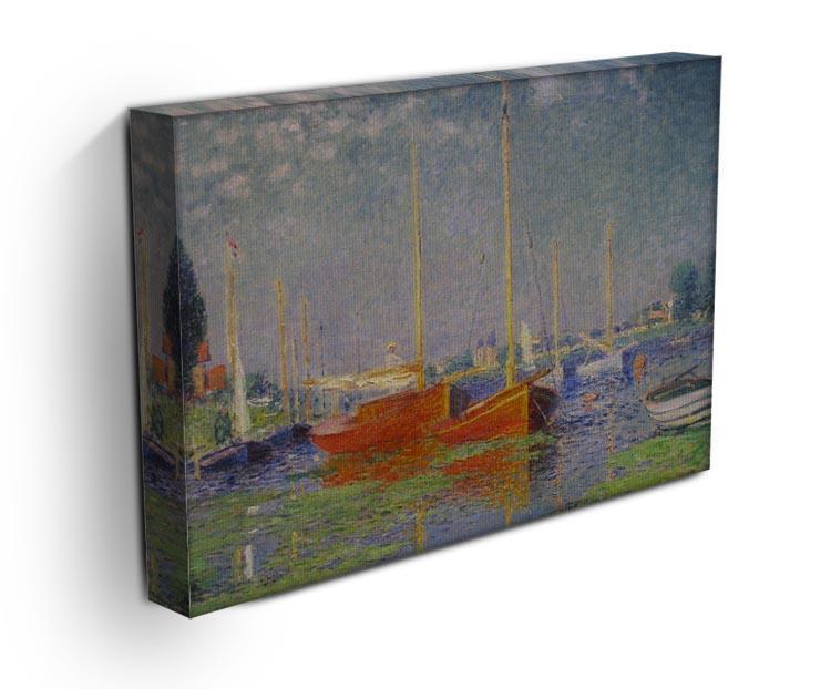 Red Boats at Argenteuil by Monet Canvas Print & Poster - Canvas Art Rocks - 3