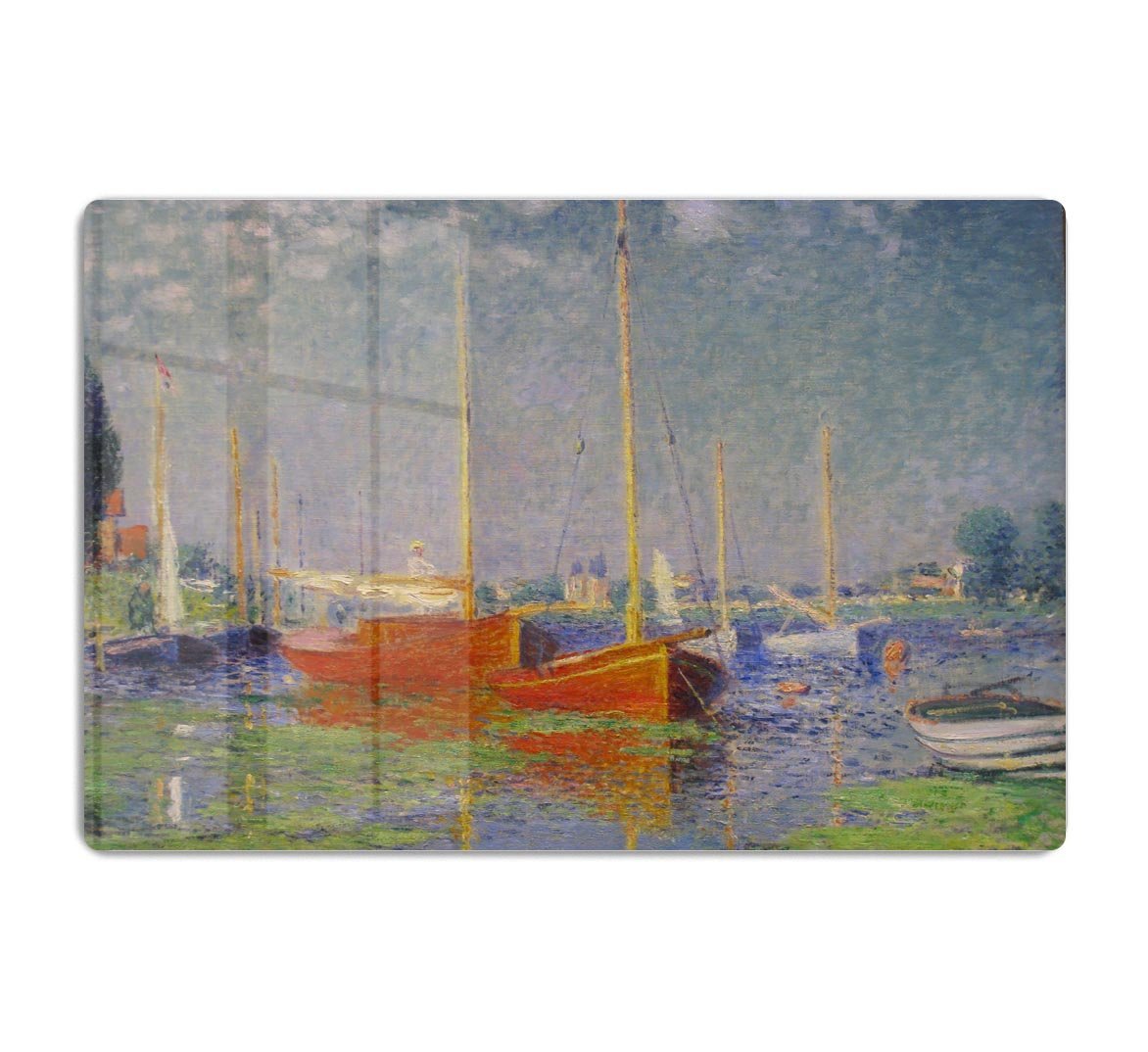 Red Boats at Argenteuil by Monet HD Metal Print