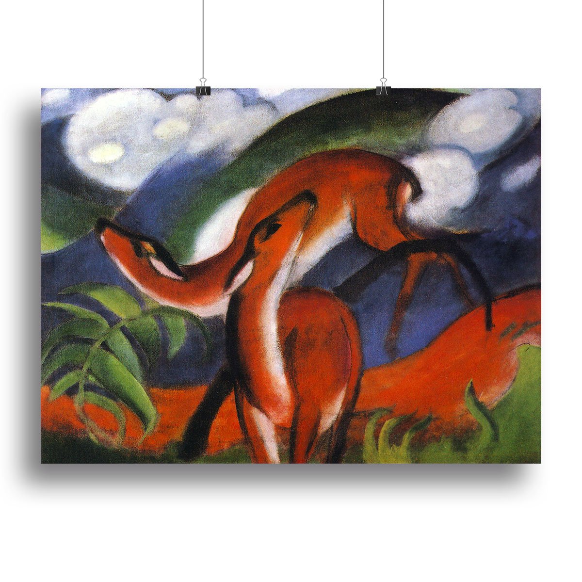 Red Deer II by Franz Marc Canvas Print or Poster