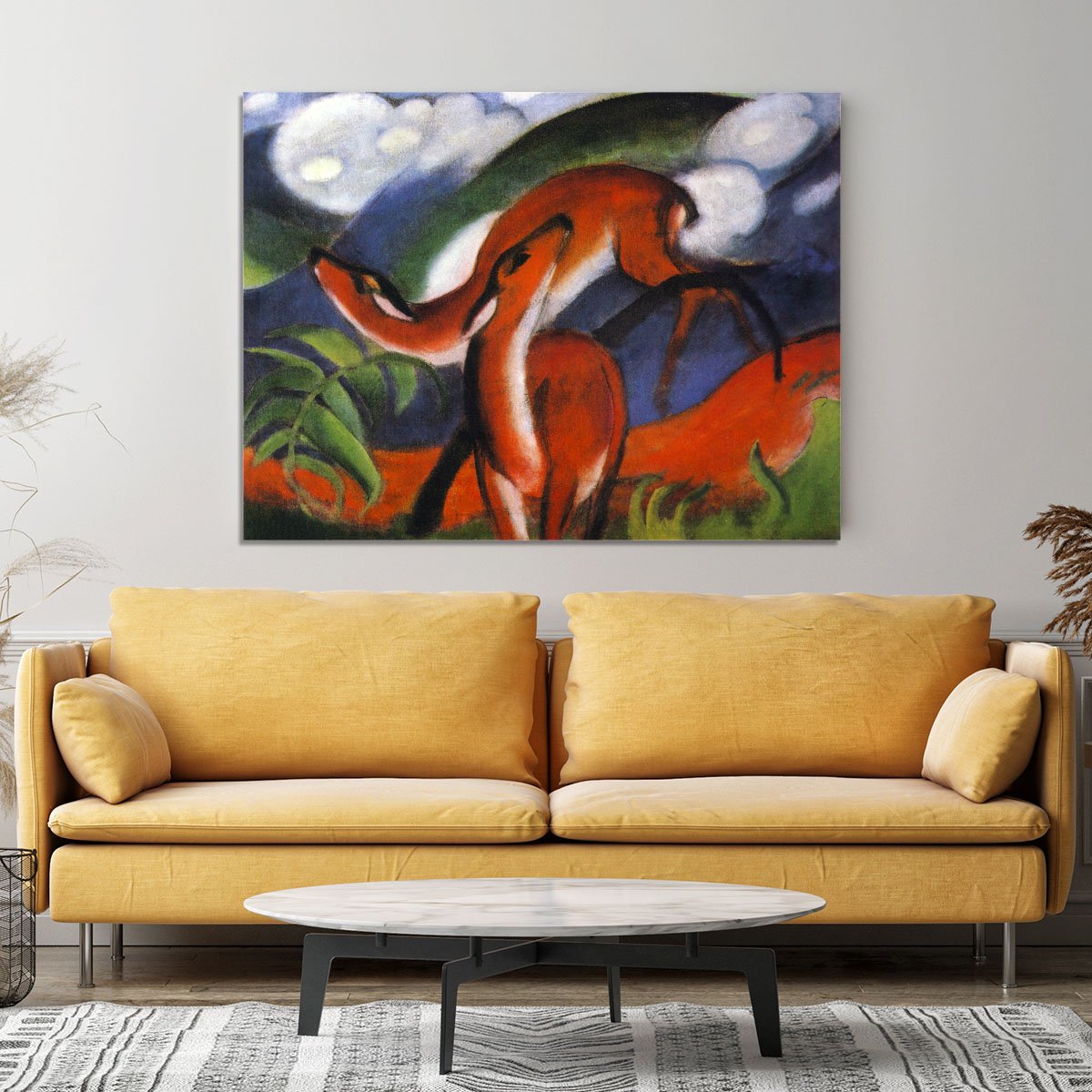Red Deer II by Franz Marc Canvas Print or Poster