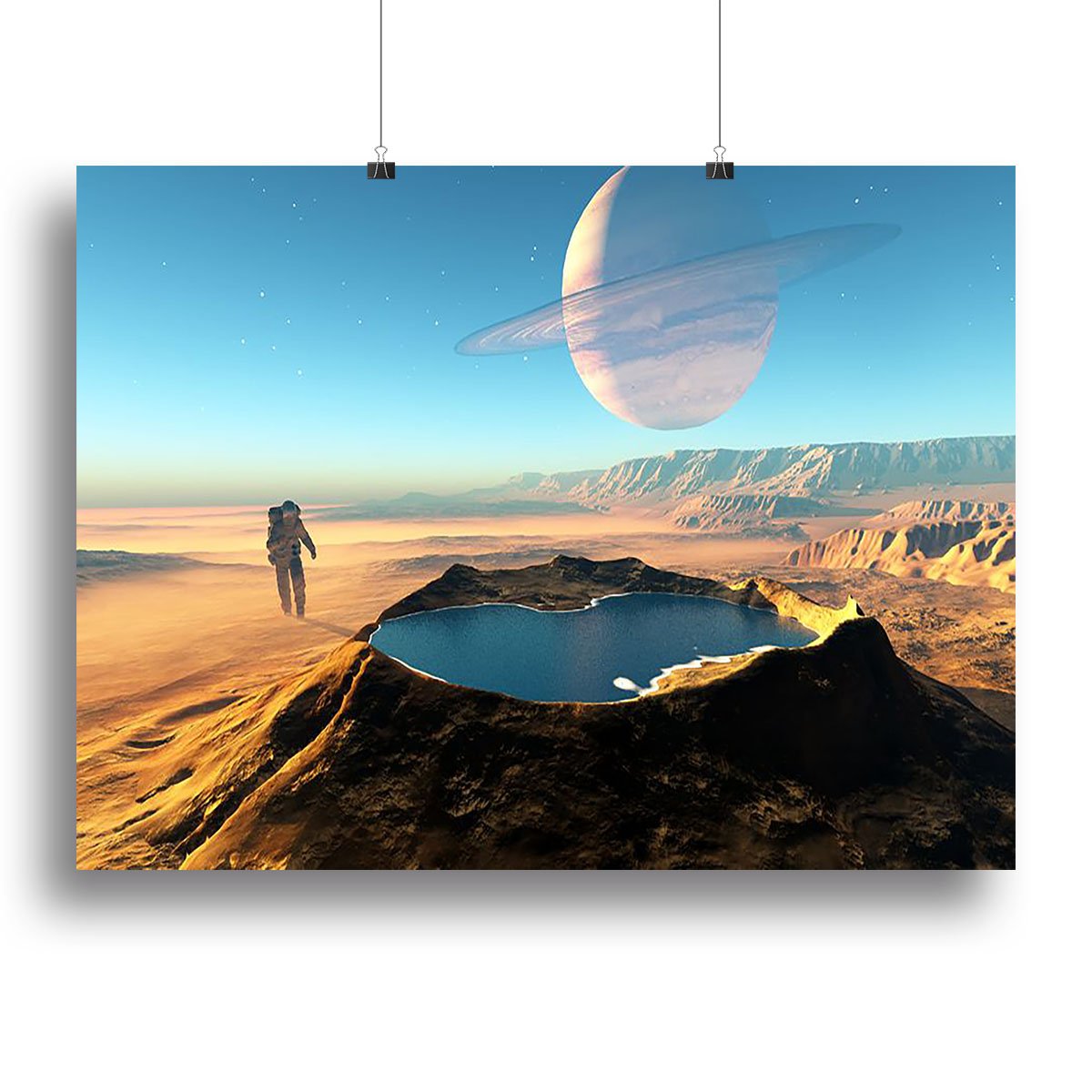 Red Planet Mars Space Walk Canvas Print or Poster