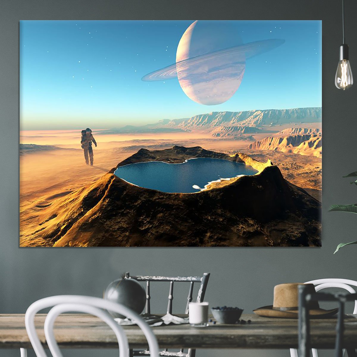 Red Planet Mars Space Walk Canvas Print or Poster