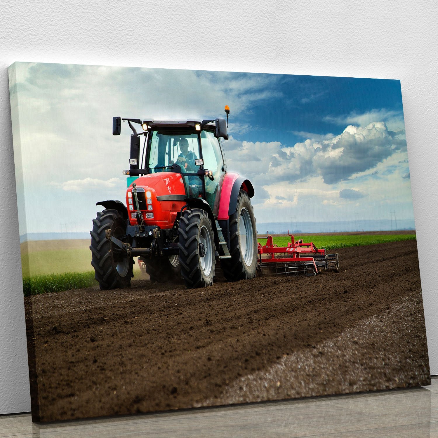 Red Tractor Canvas Print or Poster