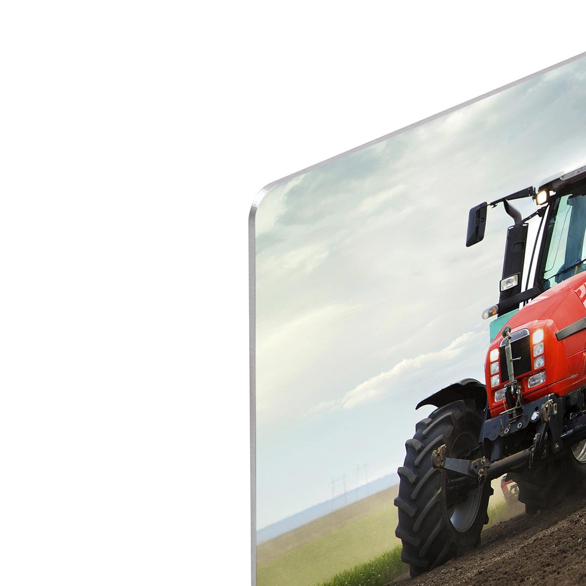 Red Tractor HD Metal Print