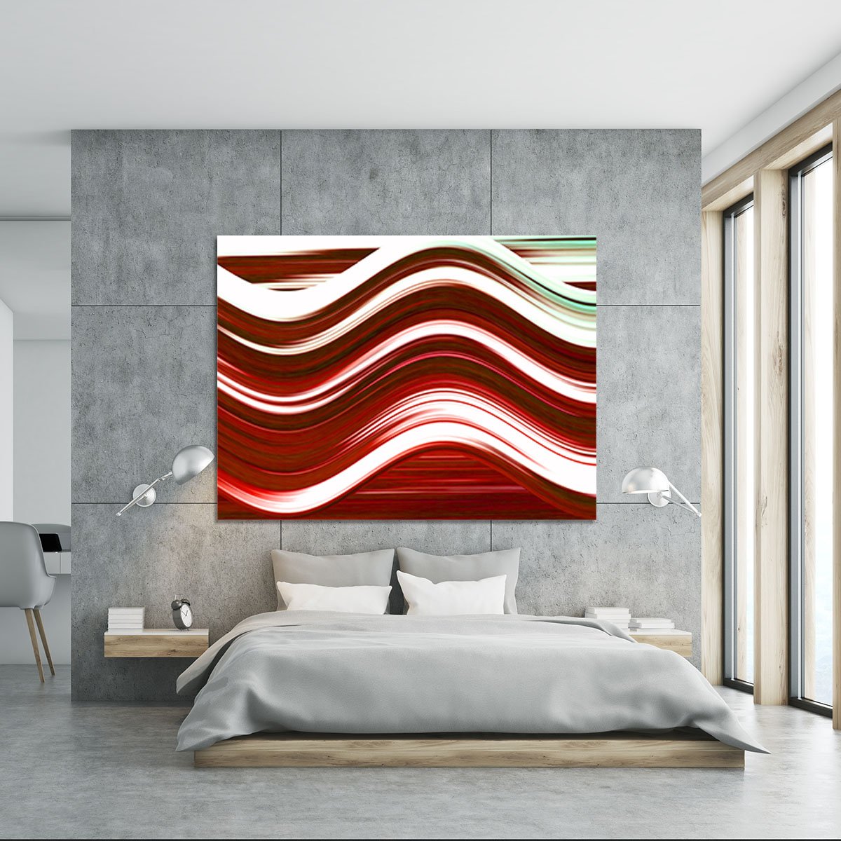 Red Wave Canvas Print or Poster