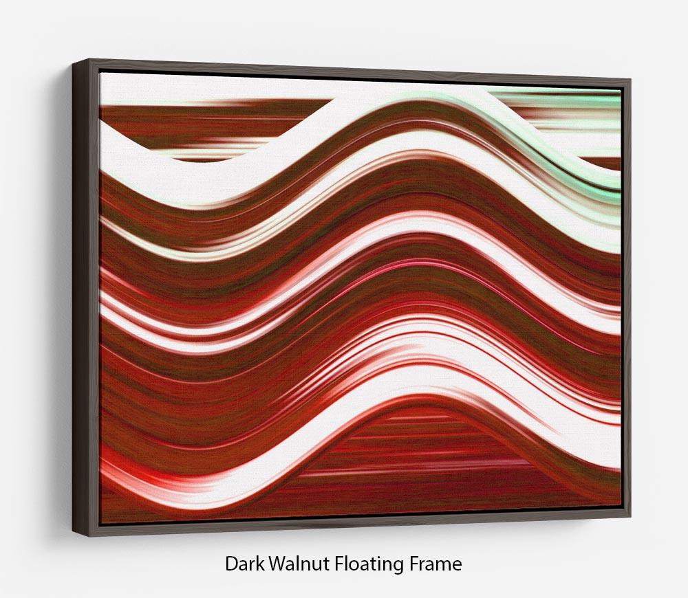 Red Wave Floating Frame Canvas - Canvas Art Rocks - 5