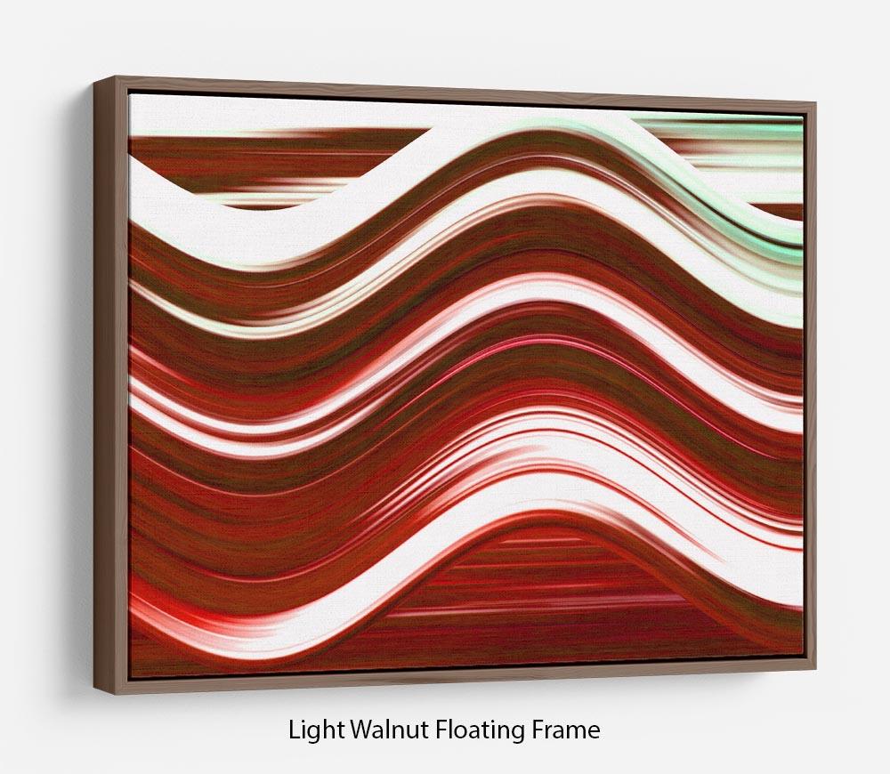 Red Wave Floating Frame Canvas - Canvas Art Rocks 7