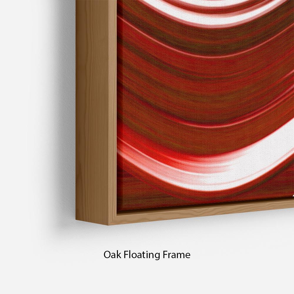 Red Wave Floating Frame Canvas - Canvas Art Rocks - 10