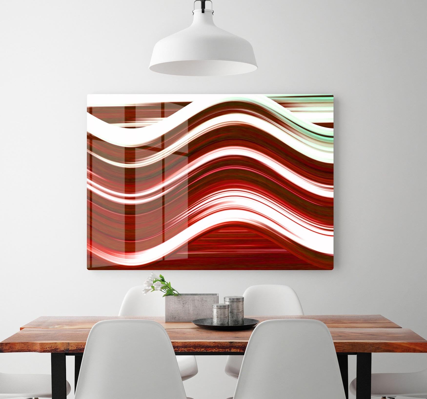 Red Wave HD Metal Print - Canvas Art Rocks - 2