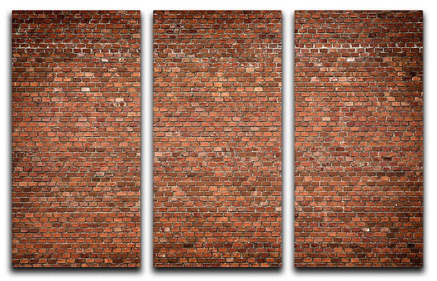 Red brick wall texture 3 Split Panel Canvas Print - Canvas Art Rocks - 1