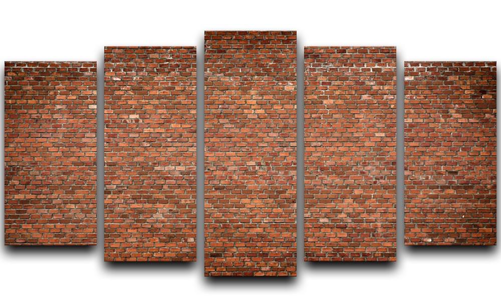 Red brick wall texture 5 Split Panel Canvas - Canvas Art Rocks - 1