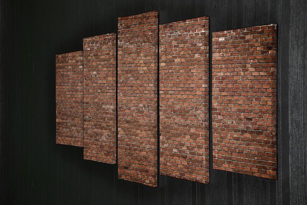 Red brick wall texture 5 Split Panel Canvas - Canvas Art Rocks - 2