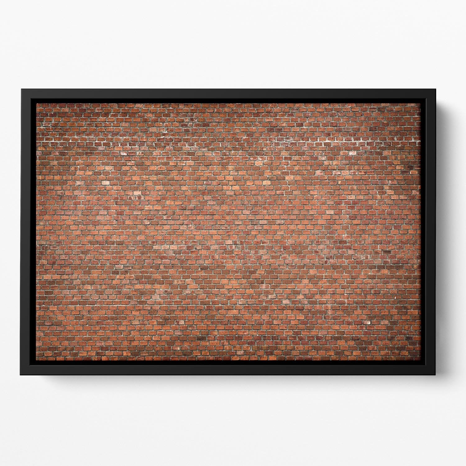 Red brick wall texture Floating Framed Canvas - Canvas Art Rocks - 2
