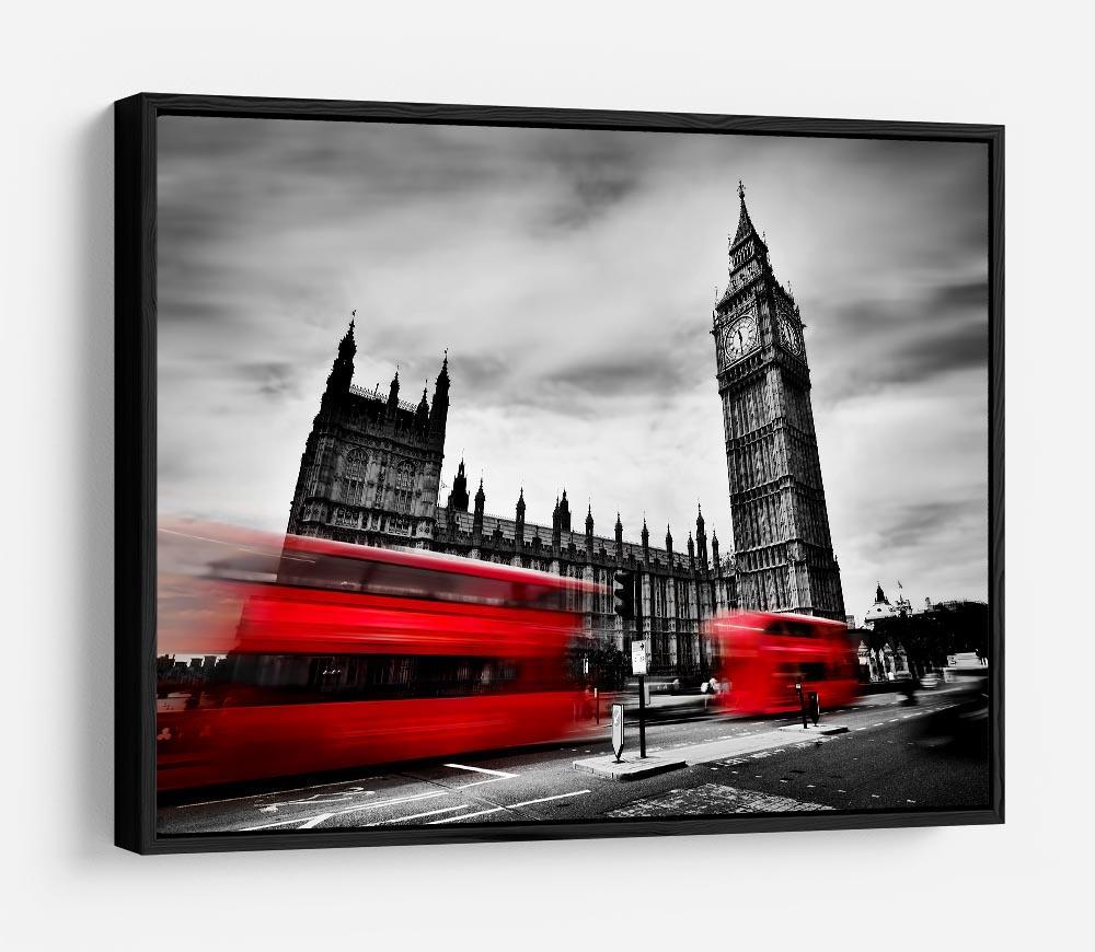 Red buses in motion and Big Ben HD Metal Print