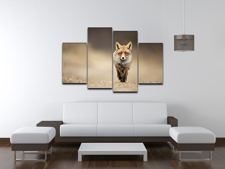 Red fox 4 Split Panel Canvas - Canvas Art Rocks - 3