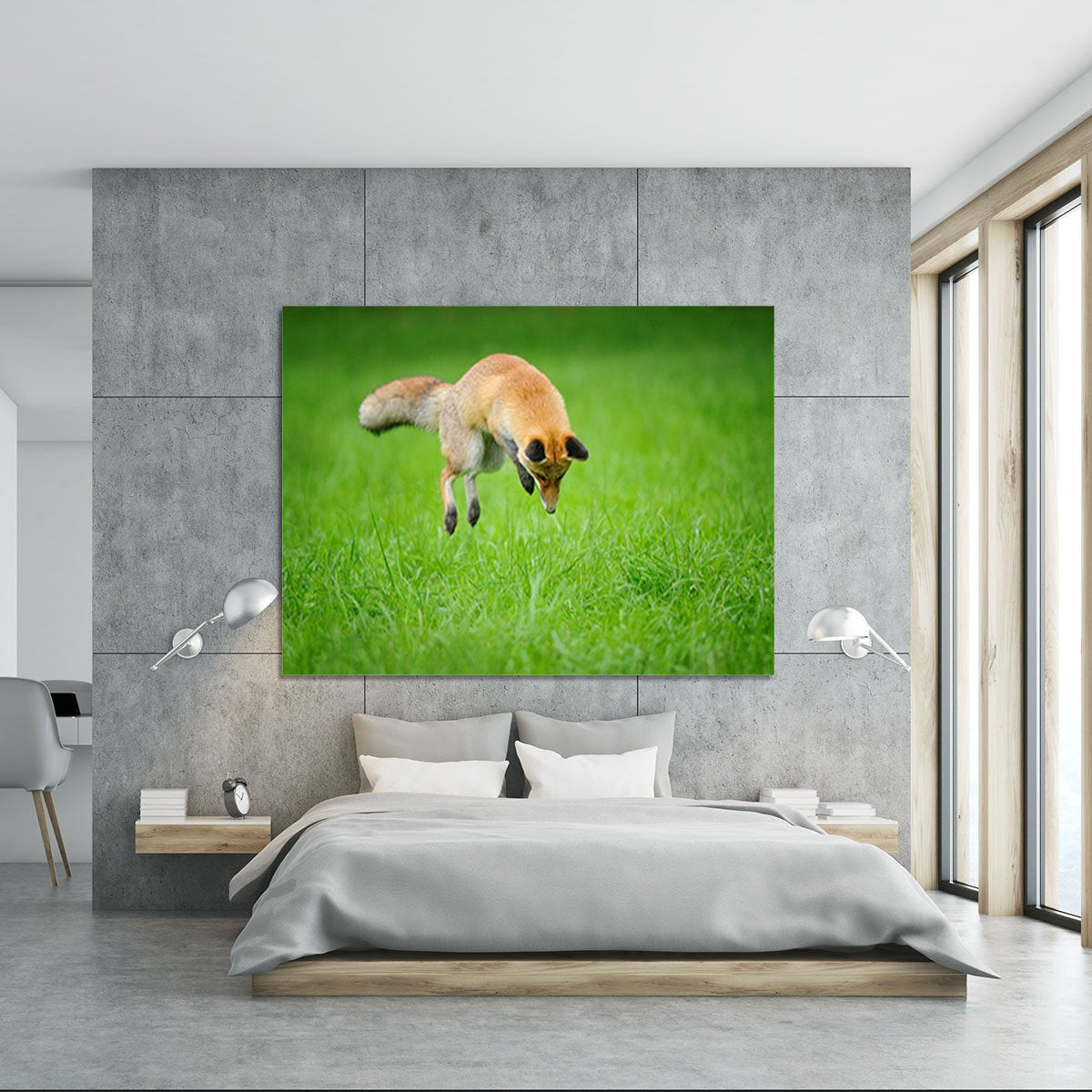 Red fox on hunt Canvas Print or Poster