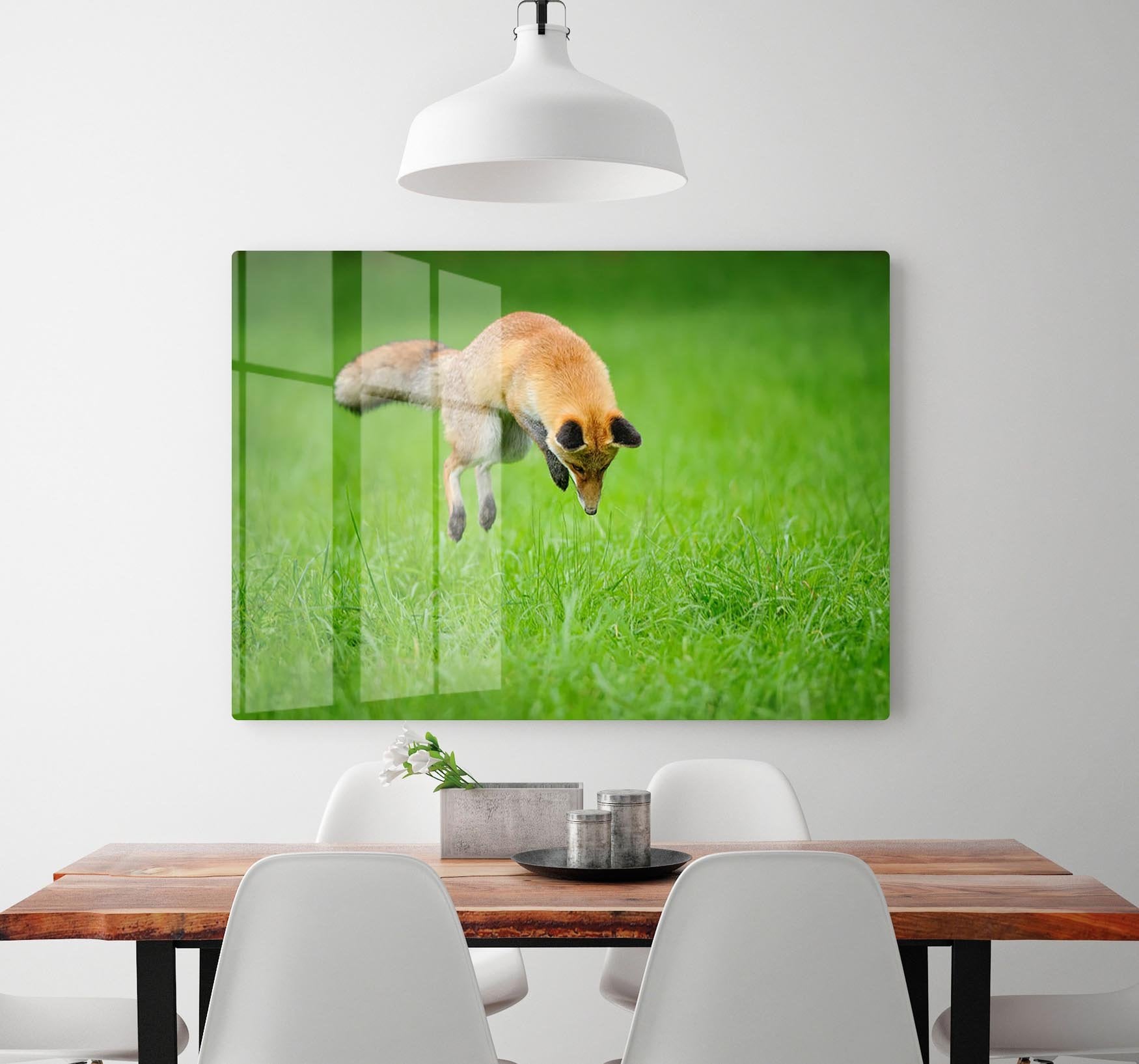 Red fox on hunt HD Metal Print - Canvas Art Rocks - 2