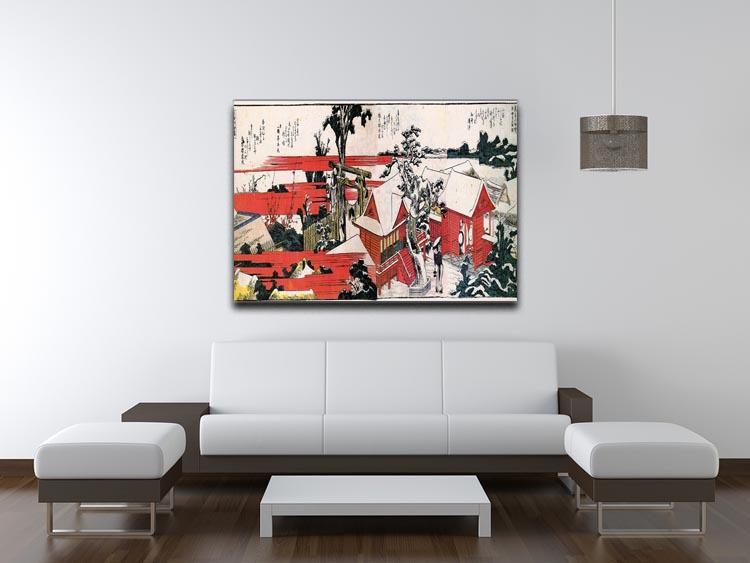 Red houses by Hokusai Canvas Print or Poster - Canvas Art Rocks - 4